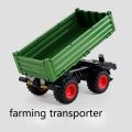 1/24 Remote Control Tractor Trailer 2.4G RC Tractor Simulated Engineering Construction Truck Model Toys Farming Machine. 