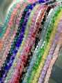 50pcs Glass Crackle Beads – 70 Plus Colors of 8mm Round Shape Beads – Superior Eye-Catching Glitter Shine Multicolor Mix for Jewelry Making. 