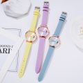 Women Watch Moon Numbers Dial Bracelet Watches Set Ladies Leather Band Quartz Wristwatch Women Female Clock Relogio Mujer Hot. 