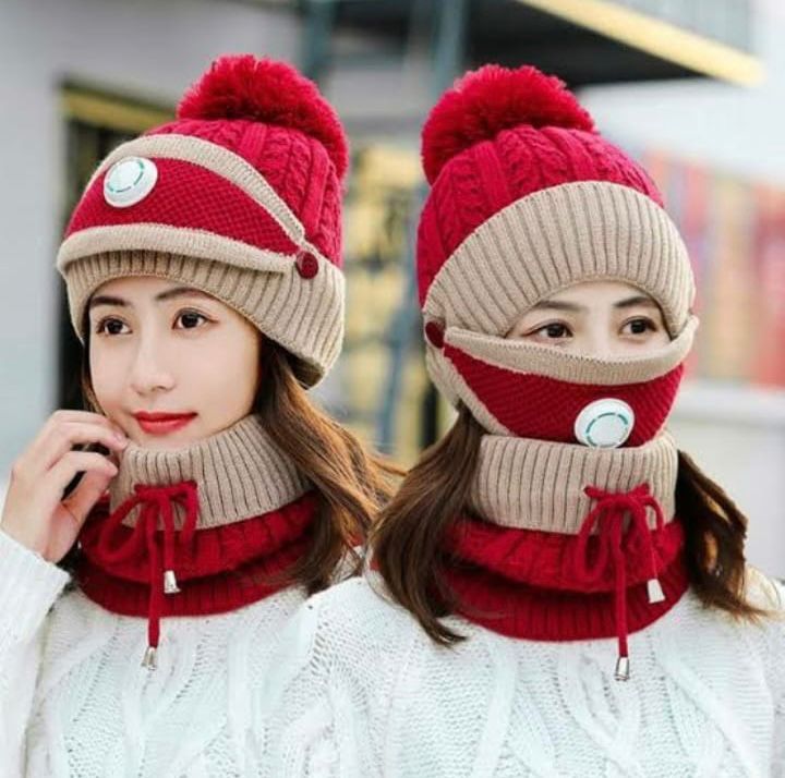 neck warmer designer wooly hat womens