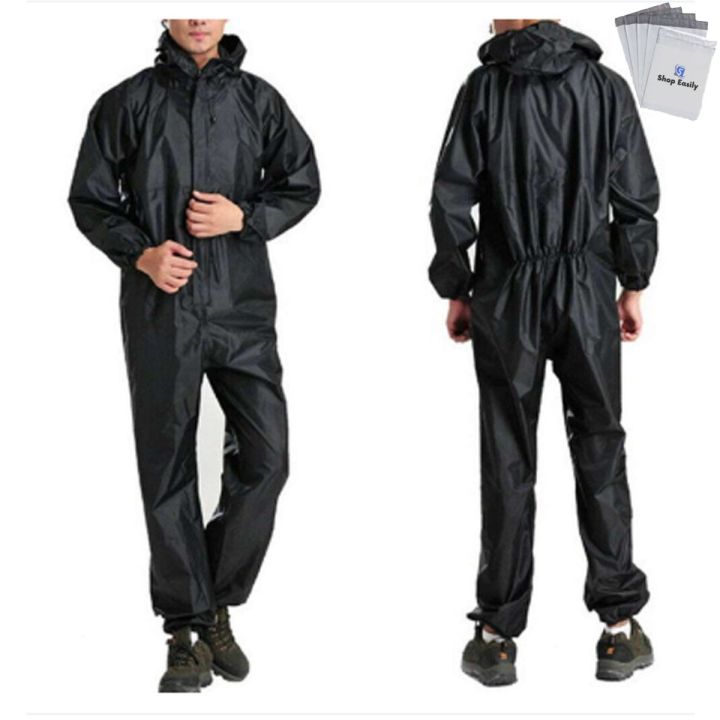 SHOP EASILY Waterproof Fashion Conjoined Full Body Over Rain Coat Suit and dust proof for outdoor activities Random Colour