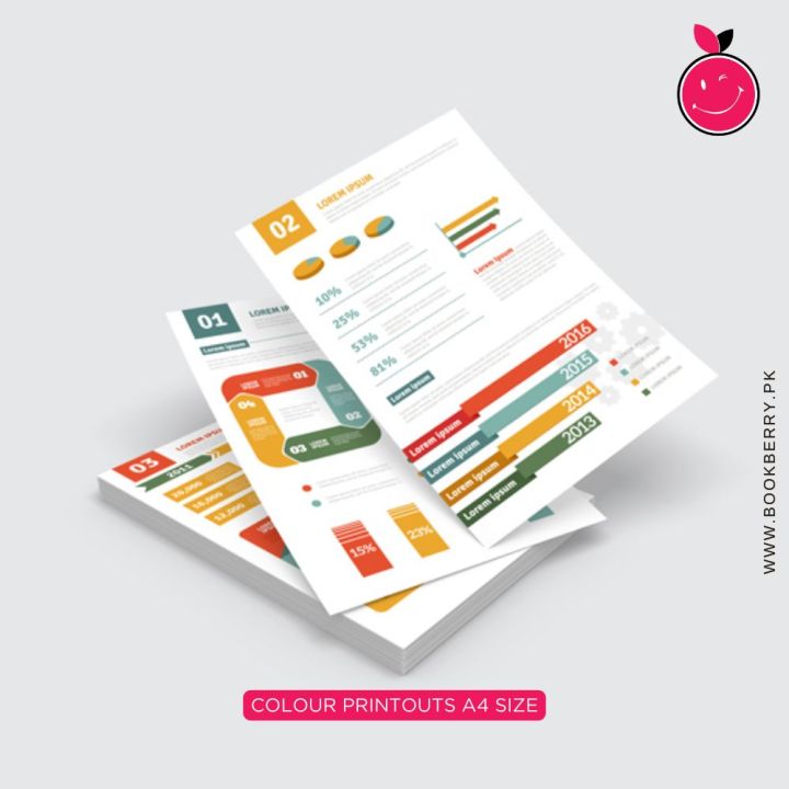 Premium Online Color Printing Service on A4 Size 75gsm Paper For Office, Tution, Coaching, Stock Market & Companies