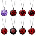 Sharingan Eye Necklace Uchiha Sasuke Kakashi Mangekyou Rinnegan Eyes Glass Pendant Anime Necklace for Men Women Jewelry Cosplay. 