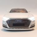 1/24 Audi A8 Diecast Alloy Metal Toy Car Miniature Vehicle Model Pull Back Sound & Light Doors Openable Collection Gift For Boys Kids. 