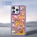Middle Rabbit For Infinix 8 Smart 7 40i Hot 40 Pro Phone Case[Hello Kitty]Transparent Blade Back Shockproof Corners Slim Cover. 