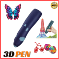 SR Traders Rechargeable 3D Printing Doodle Pen – DIY Drawing Pen with Safe Filament & USB Cable (Violet & Blue) for Kids & Creative Learning. 