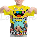 Toca Life world kids T shirt Harajuku o-neck boys T-shirts Kawaii girls tee shirt children clothes Toca Boca print T-shirt tops. 