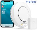 Meross (GS559AH) Interlinked Smart Smoke Alarm Kit, EN14604, Smoke Detector with Hub, Low Battery Alert Silence Button, Smoke Alarms for Home, Replaceable Battery, Apple HomeKit, SmartThings Supported, 2.4GHz Only. 