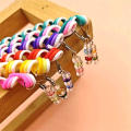 Rainbow color Rainbow headband Vibrant Cute design 6PCS/lot Childern hair accessories Long elastic detail Cute girls hair band. 