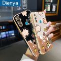 dienya For Realme C3 Case Cartoon Emoticon Pattern Side Edge Square Plating Casing Full Lens Cover Camera Protection Shockproof Softcase. 
