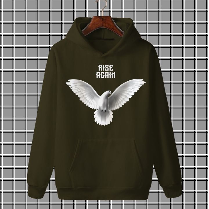 Hoodie For Men & Women Rise again Printed Kangaroo Hoodie Pocket Drawstring Pullovers Clothing Long Sleeves Export Quality Winter Wear