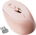 INPHIC Wireless Mouse Pink BLack , 2.4G USB Rechargeable Wireless Mice Silent Click, Cute Portable Ergonomic Computer Cordless Mouse for Laptop Mac MacBook. 