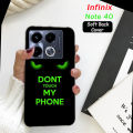 Infinix Note 40 Back Cover - Dont Touch Soft Case. 
