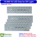 5Pcs 4V High Brightness LED Bar Light 18 SMD Strip for DIY Lantern, Emergency Light, Solar Projects & Small Battery Lamps | Energy Efficient & Long Life by Electrica. 