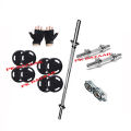 Set of 5 25kg 18kg 30kg 45kg Luxury Sound Proof Professional Rubber Coated Weight Plates 3ft Iron Rod Dumbbells Rod 2 x Dumbel Rod Free Gloves. 