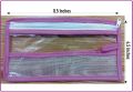 Pencil Pouch | Transparent Design | Smooth Zip | Finger Hook + Separator Mesh Inside | School Geometry Box. 