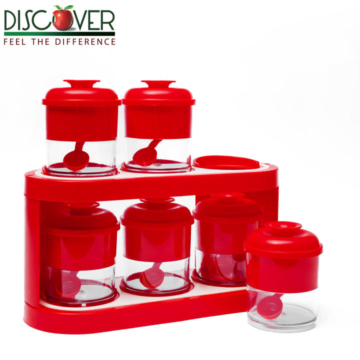 Discover%20PICA%C5%83TE%202%20tier%20condiment%20and%20spice%20rack%20with%206pcs%20double%20colour%20round%20jars%20n%20spoon%20450ml.%20-%20Image%203