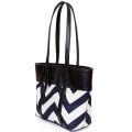 Bag X Women's Outline Signature pattern Zip Tote , Tote Bags for girls , bags for girls , Bags for women, made with  Canvas & Leather for Woman - Perfect for school , collage and office going girls -. 