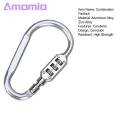 Amamia Carabiner Combination Lock Set Password Outdoor Mountaineering Buckle Lock. 