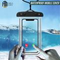Waterproof Mobile Cover, Universal Waterproof Mobile Pouch Case for all IOS and Android Phones, Waterproof Cover Bag Mobile Phone Protector, Underwater Waterproof Rainproof Mobile Case, Transparent Pouch for Cell Phones. 