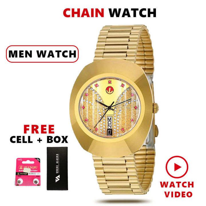 Men s Analog Metal Dress Golden Watch for Men Stainless Steel Water Resistant Wrist Watch for Boys Daraz.pk