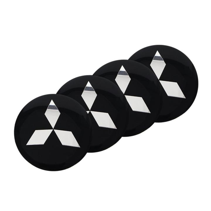 4Pcs Car Wheel Center Hub Caps Emblem Stickers For Mitsubishi lancer asx outlander pajero l200 galant