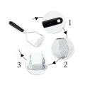Potato Masher For Smooth Mashed Potatoes Steel Press Crusher Black Handle with Hanging Hole. 