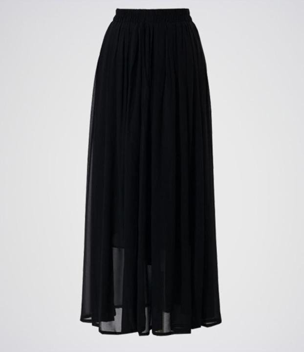 Black%20Chiffon%20Skirt%20For%20Women%20-%20Image%202