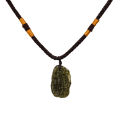 Fashion Pure Natural Green Crystal Meteorite Necklace Luxury Men's Necklace. 