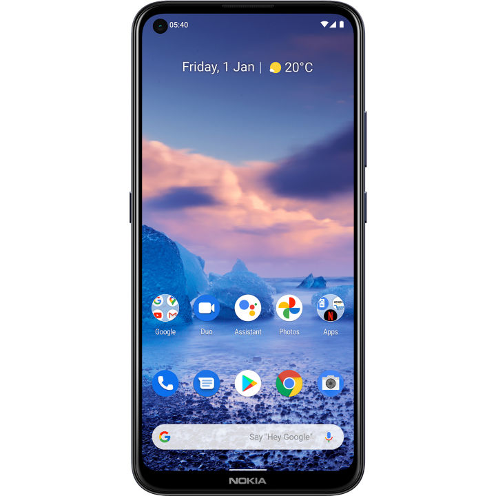 Nokia 5.4 smartphone with a 6.39" HD+ screen, 4GB RAM, 128GB ROM, 48MP Quad camera, Qualcomm Snapdragon 662, 2-day battery and Android upgrades, Dual Sim