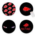 Black Mouse Pad Mouse Mat Round Computer Small Mats Gamer Slipmat Mousepad Red Mangekyou Sharingan Desk Accessories Pc. 