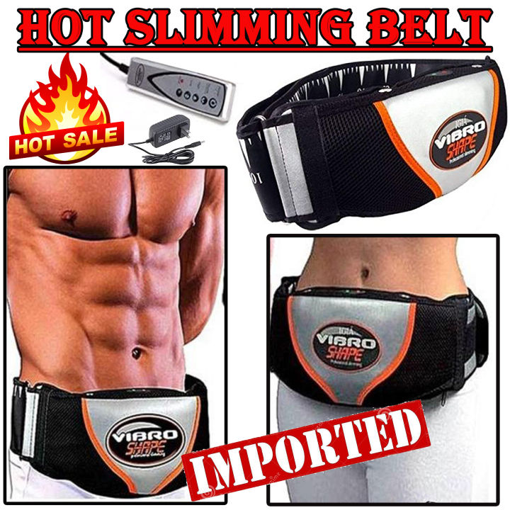 Vibro Slimming Massage Belt - Electric Vibrate Waist Exercise Leg Arm Belly Fat Burning Heating Abdomen Massager Slimming Belt - Original Super Slim Body Shaper Weight Loss Machine Belts for Men & Women - New Best Massaging Belt for Every Part of Body