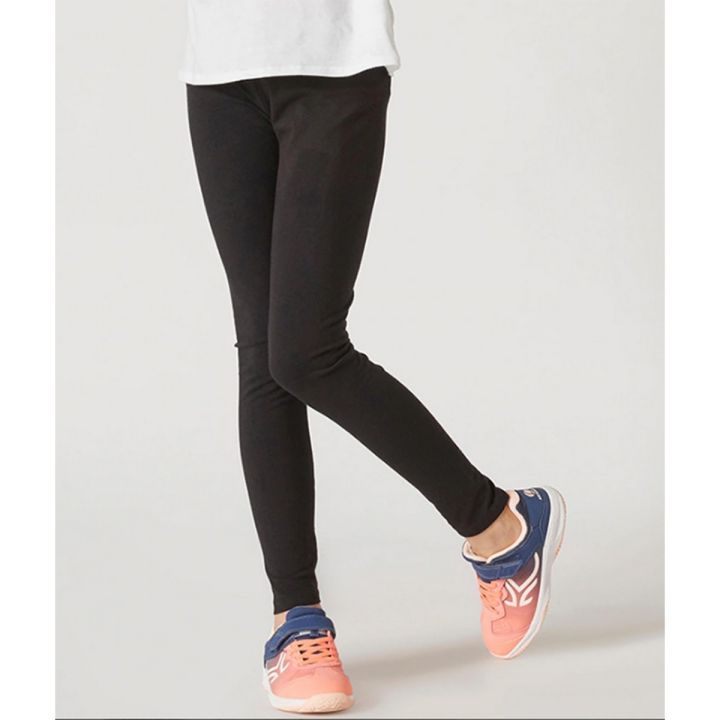 Bindas Collection Stretchable Black Lycra Cotton Jersey Legging Tights For Girls