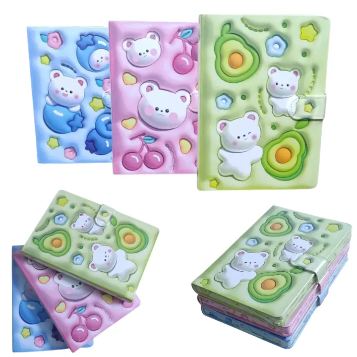 Cute Bear Design A5 Diary Notebook – Soft Cover Cartoon Journal | 1 ...