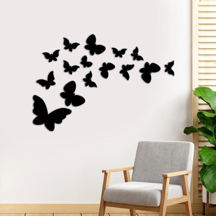 Pack of 30,3D wooden butterflies | 3D butterfly wooden wall decoration items for home, bedrooms inspire kids and look decent.