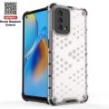 O-Lonnie for Oppo F19 | A95 Back Cover Honeycomb Transparent Back Anti fingerprint Phone Case. 