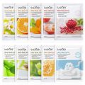 Pack of 10 Fruit Plant Extract Moisturizing Brighten Facial Sheet MaskS Hydrating, Radiance Boost, Calming, Skin Care Sheet Masks (RANDOM). 