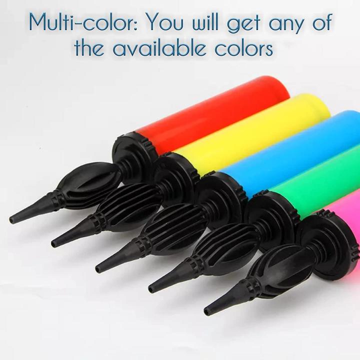 Balloon Pump Double Action Heavy Duty Manual Hand Balloon Blower Inflator Air Pump (Multi-Color Pump)