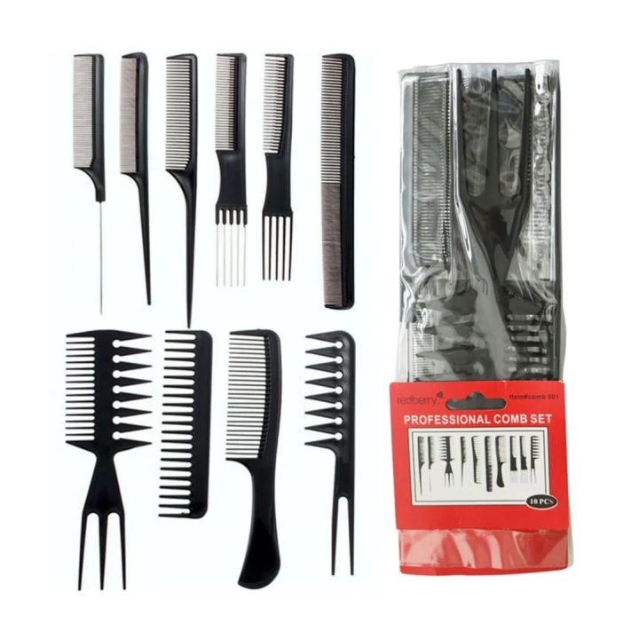 Pack%20of%2010%20-%20Professional%20Salon%20Hair%20Comb%20Set%20-%20Black%20-%20Image%205