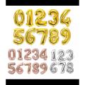 16 Inches Gold Number Silver Number Foil Balloon/ Gold/Silver Digital Balloons/ 16 inches Number Foil/ Globos Birthday Party Decoration Kids Baby Shower Supplies. 