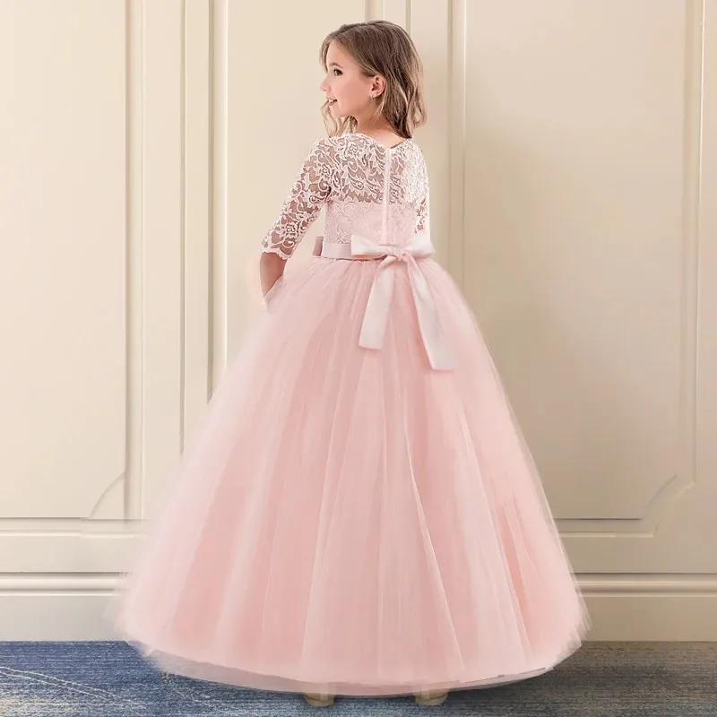 Teen Girls Long Dress Bridesmaid Kids Dresses for 6 14 Years Children Princess Party Wedding Prom Gown Formal Occasion Dresses Daraz.pk