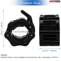 2 PCS Barbell Clamps Collars Olympic Bar Clips 1Inch Barbell Clips Quick Release Professional Olympic Barbell Locking Collars for Fitness Weightlifting Strength Traininglocks for barbell, olympic locks. 