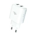 100% Original Itel ICE-41 Dual Port USB Wall Charger Fast Charging With 2 USB DC5.0V/2.4A MAX With Fast Charging Cable Micro USB / Itel Dual USB Mobile Fast Charger With Fast Charging Cable ICE-41 White. 