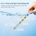 ADVANCED™ 6 in 1 Pool Test Strips 50 Counts Swimming Pool Hot Tub Spa Water Quality Testing for Total Chlorine / Free Chlorine / Bromine / Total Hardness / pH Paper Strips / Cyanuric Acid / Total Alkalinity Meter. 