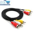 3 RCA Male to 3 RCA Male Connector Composite AV Wire Plug Pure Copper Audio Video Cable. 