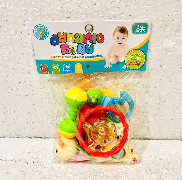 Dynamic Baby Rattle 7 PCs Pack Set for Newborn Babies, Toy for Babies ...