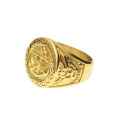 2022 Y&R Jewelry New Design High Quality Mens Ring Fashion Stainless Steel Ring 18K Gold Plated Free Fashionable Finger Ring 26g. 