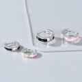 Original Italian Stainless Steel Earrings heavy duty life time guaranteed Silver Needle Round Black Earring For Women classic high quality SS Tos. 