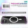 For iPhone SE 2020 / 8 Magsafe Case ple Magnetic Ring All-inclusive Clear Crystal Acrylic PC +TPU Shockproof Case. 
