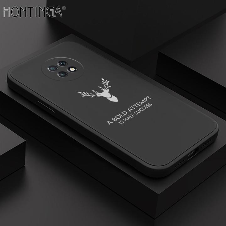 Hontinga for Xiaomi Redmi Note 9T Back Cover Lucky Pattern Mobile Cover Soft Silicone Square Case